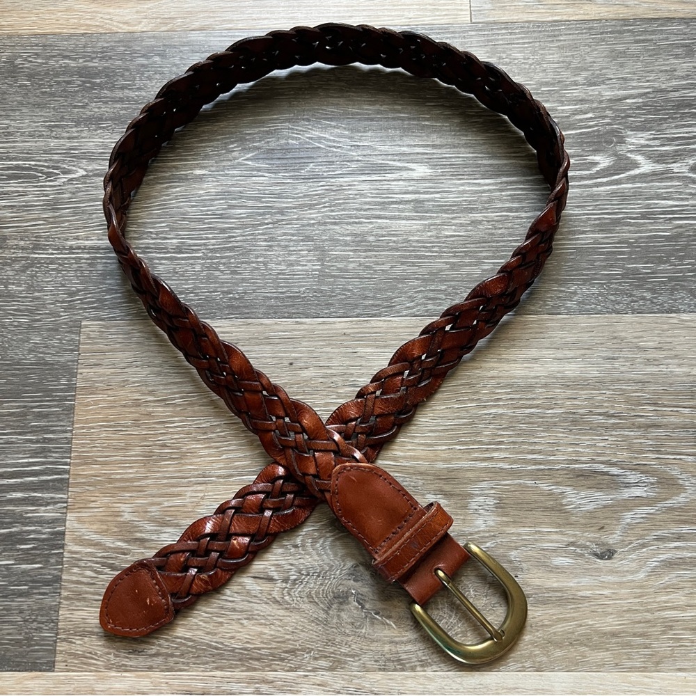 Express Women's Braided Belt in Rich Brown